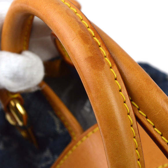 LOUIS VUITTON 2006 Blue Monogram Denim Pleaty Handbag M95020 162456 - Picture 6 of 10